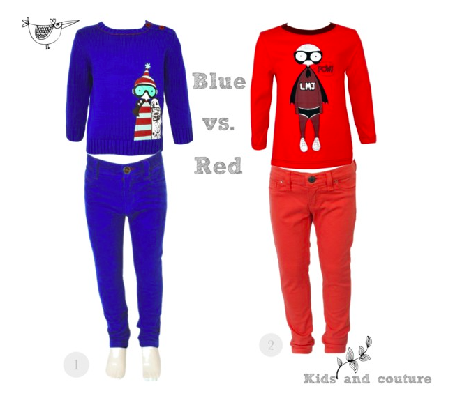 Blue vs. red by kids-and-couture