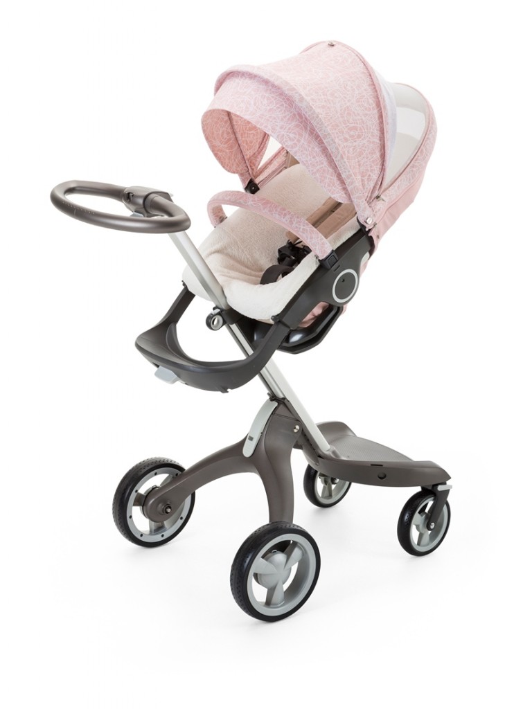 Stokke® Stroller Summer Kit Scribble Faded Pink with Stokke® Xplory® chassis