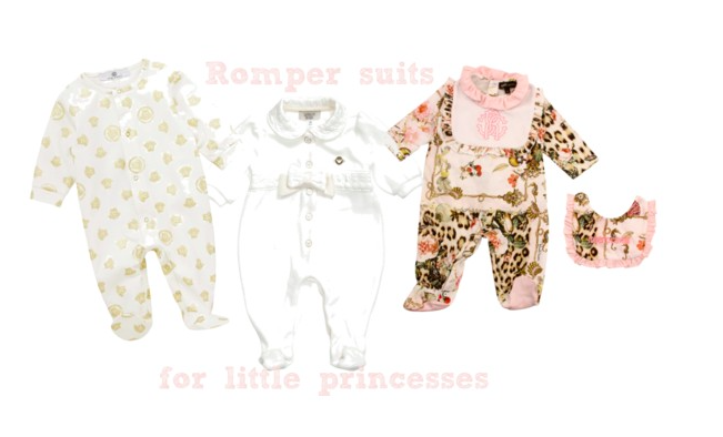 Romper suits for little princesses by Kids-and-couture
