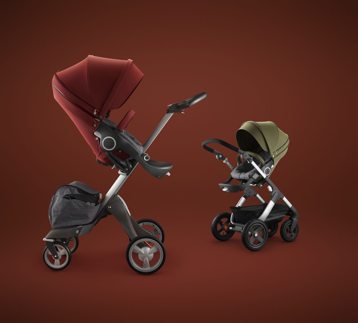 SCHWEIZ STOKKE STROLLER STYLE KIT BURGUNDY & OLIVE